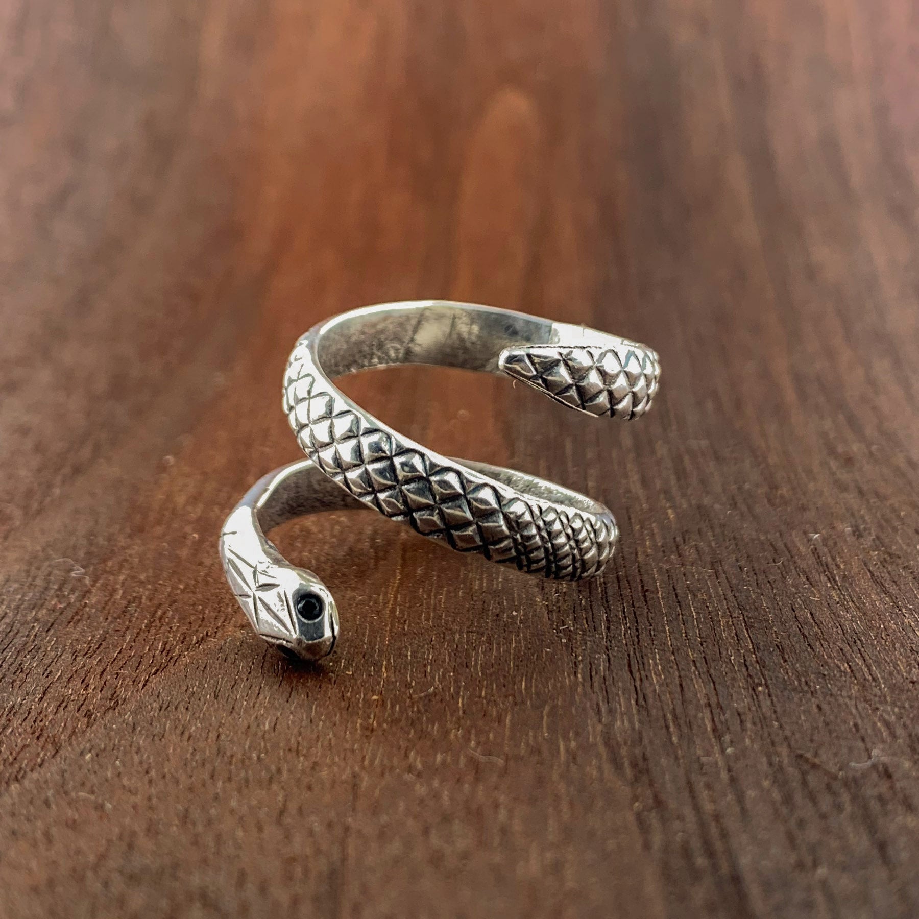 Snake Ring, scales ring, stone eye snake ring