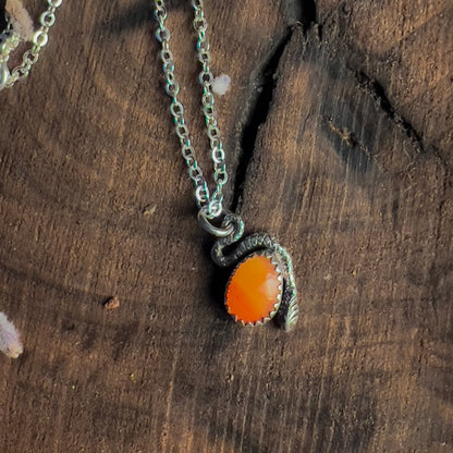 Snake and Carnelian Necklace
