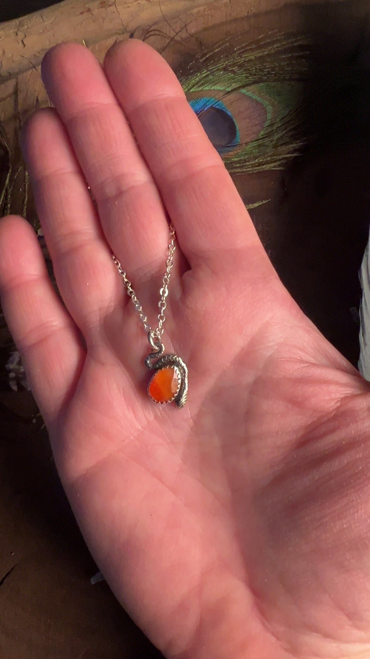 Snake and Carnelian Necklace