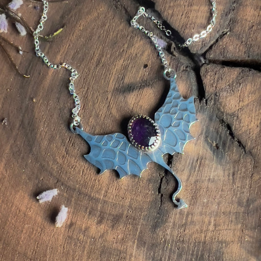 Amethyst Dragon Necklace