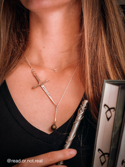Angelic Power Rune Tiny Necklace - SILVER