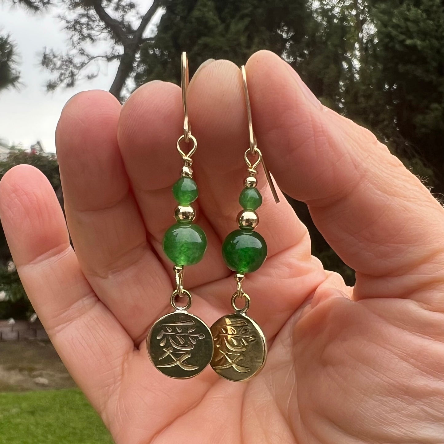 Jade Earrings - jem's necklace