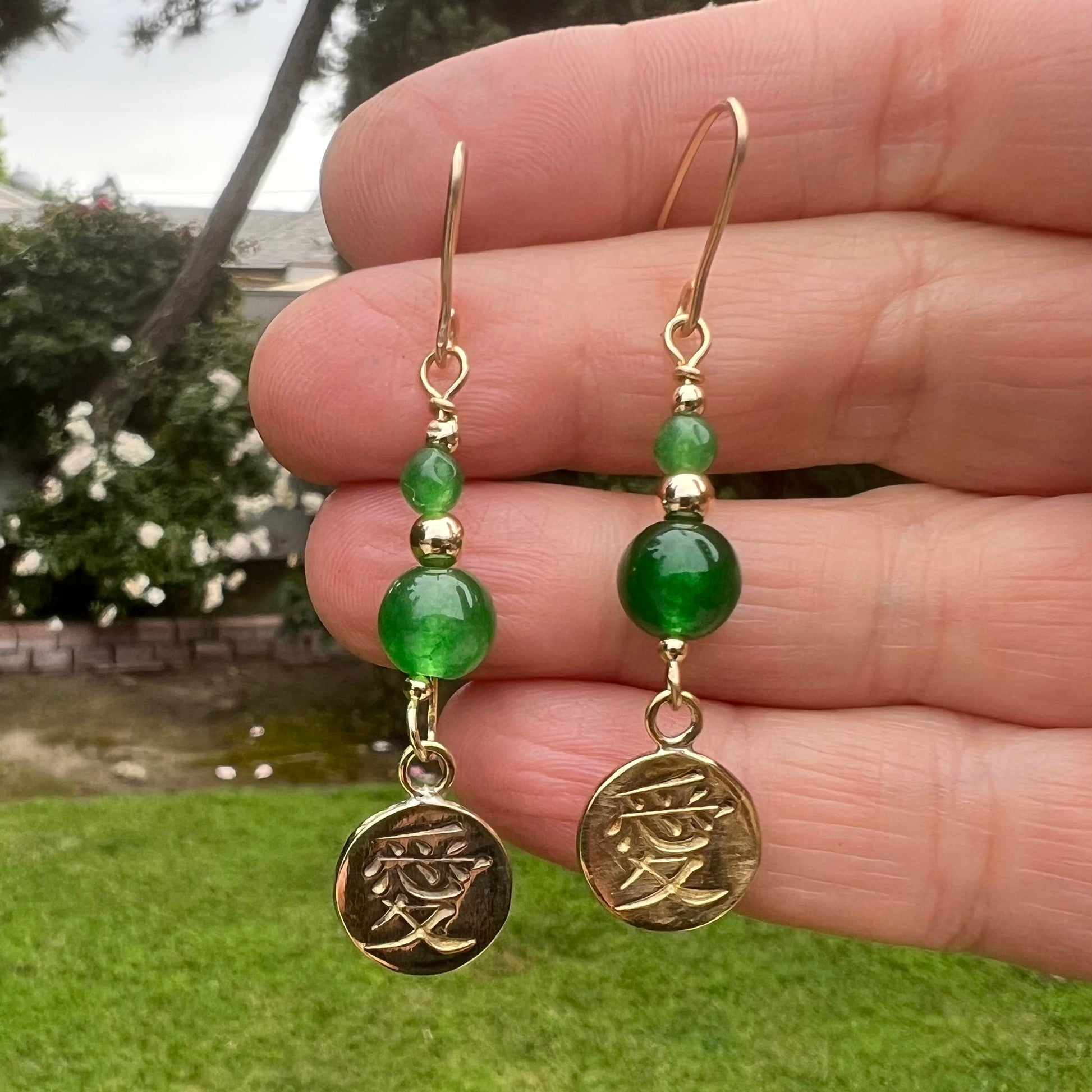 Jade Earrings - jem's necklace