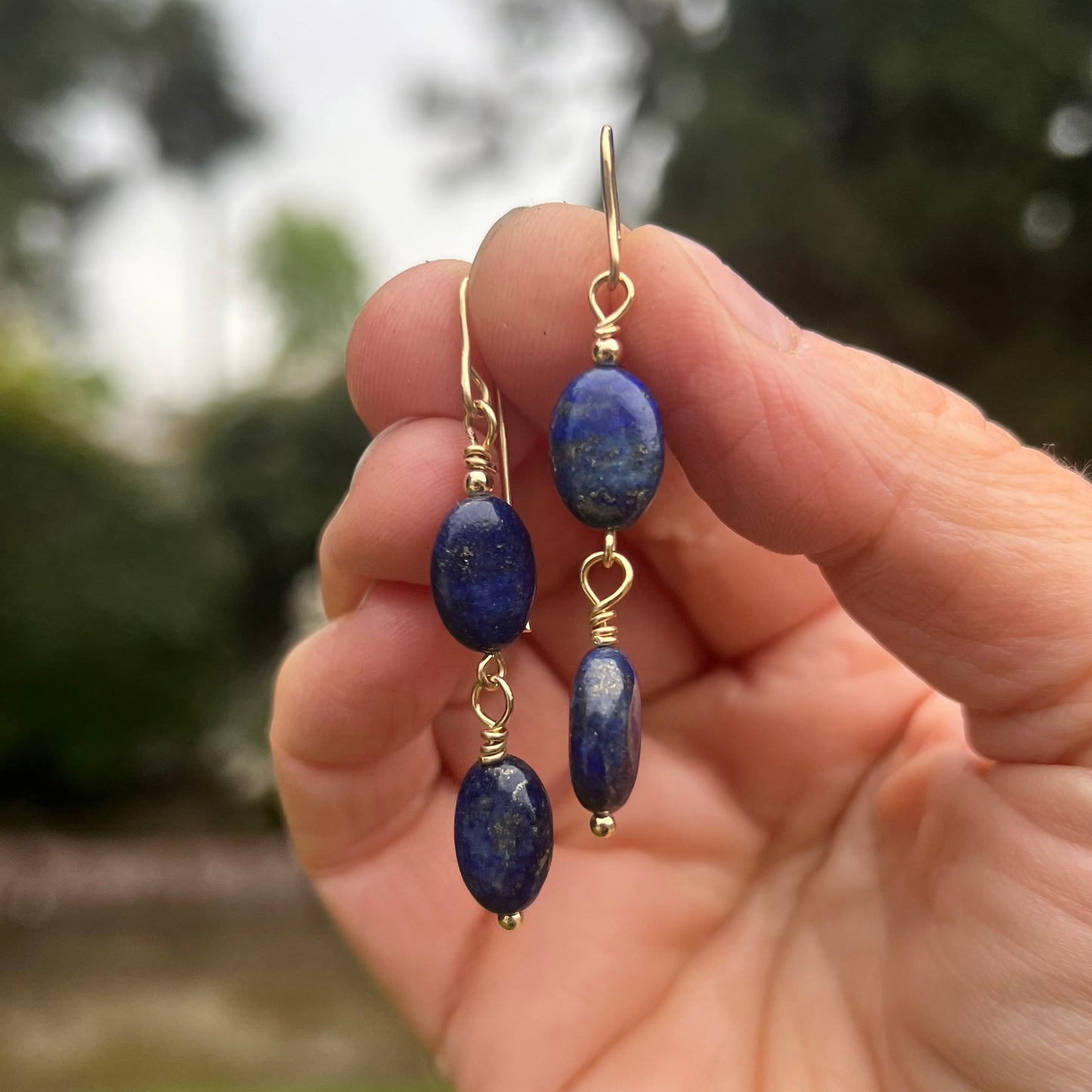Lapis Lazuli earrings , Maxon's bracelet