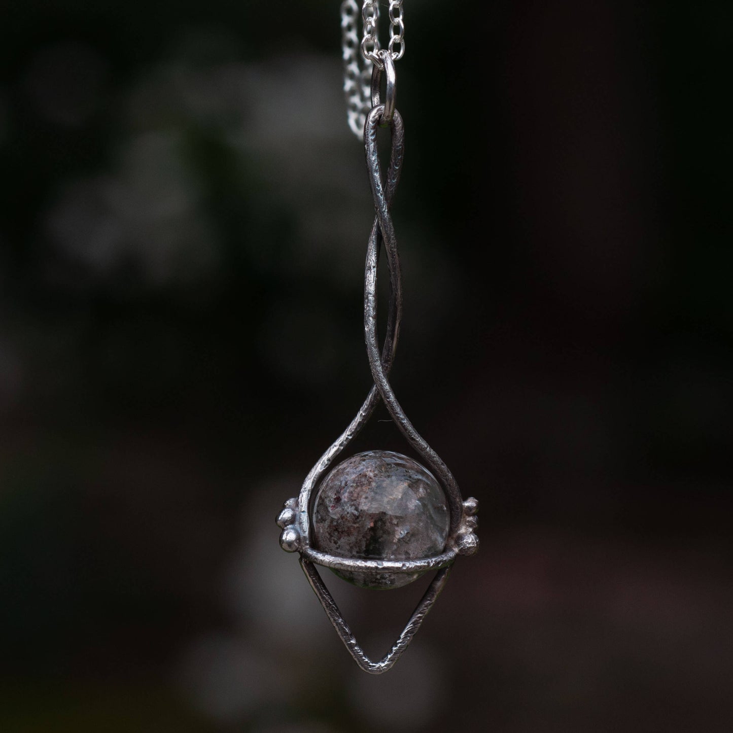swivel phantom quartz necklace
