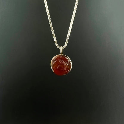Red Agate Aiden's Rose Necklace