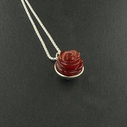 Red Agate Aiden's Rose Necklace