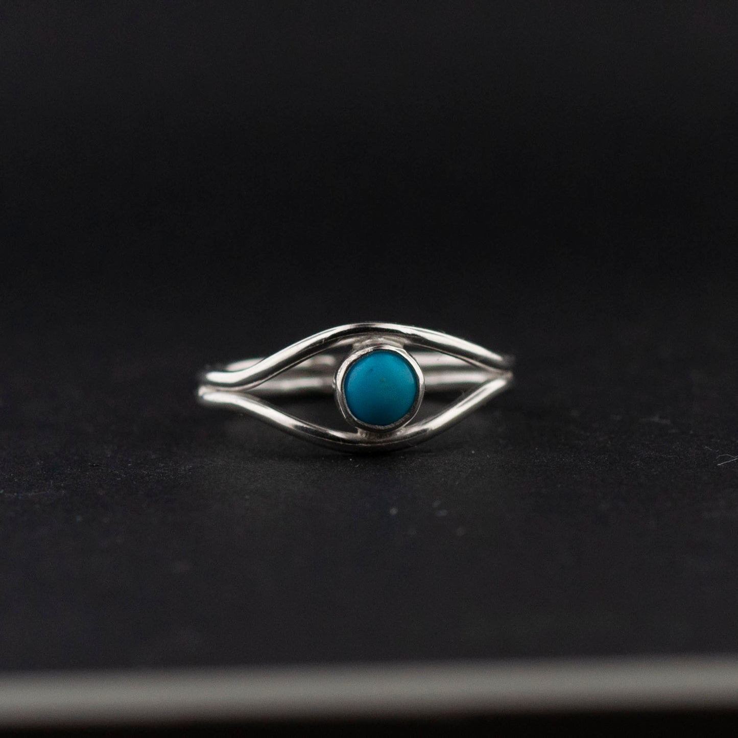 Evil Eye Ring, sleeping turquoise ring